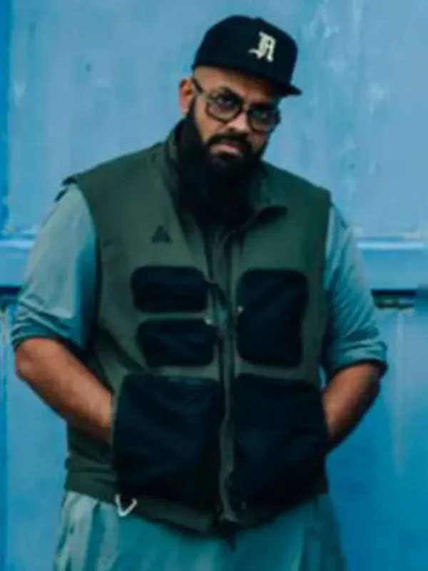 Movie Rolph Army of Thieves Guz Khan Green and Black Cotton Vest