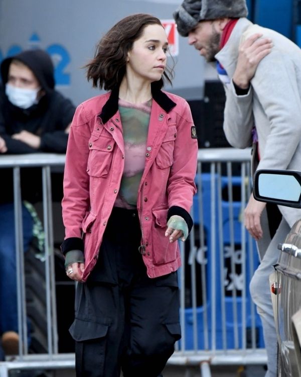 Secret Invasion Emilia Clarke Pink Jacket