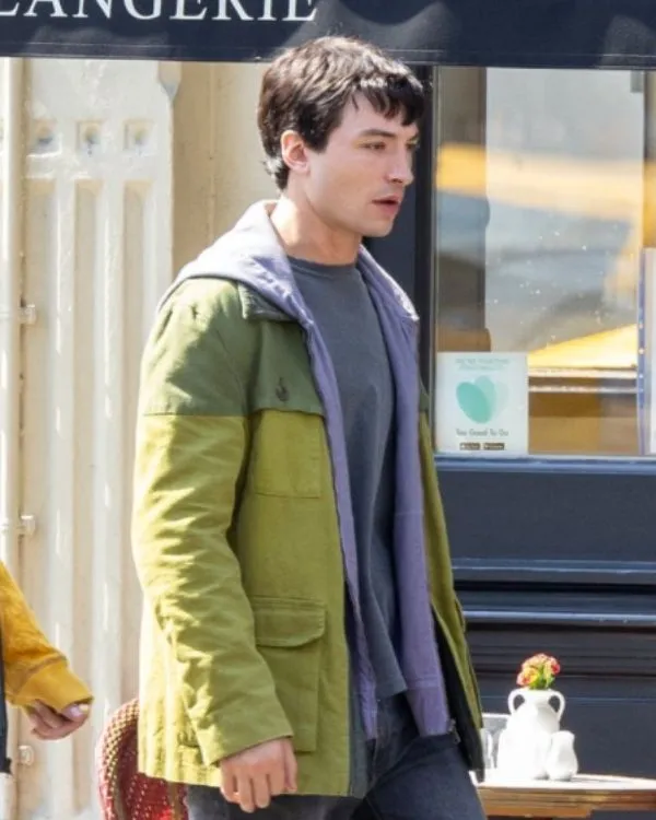 The Flash 2022 Ezra Miller Green Cotton Jacket