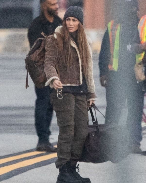 The Mother Jennifer Lopez Brown Jacket