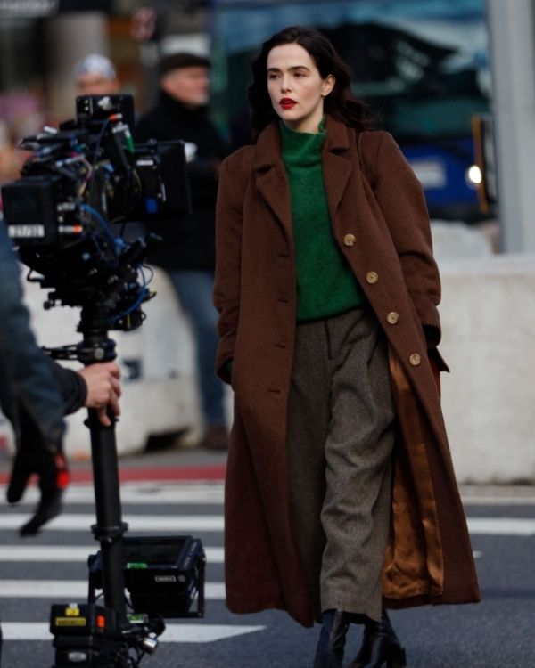 Tiffany's Zoey Deutch Brown Coat