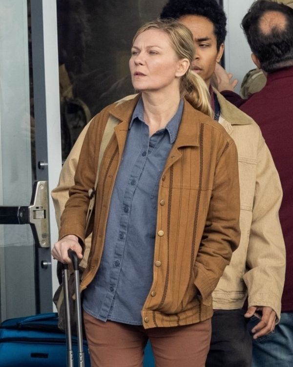 Civil War Kirsten Dunst Brown Jacket