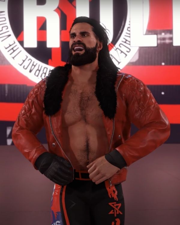 WWE 2K22 Seth Rollins Leather Jacket