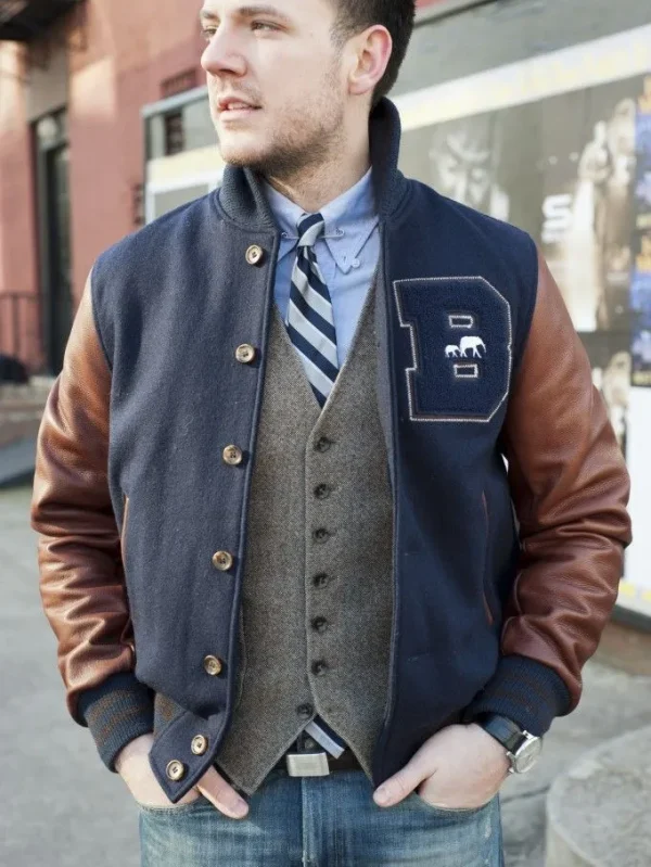 Leather Casual Wear Men's Varsity Jacket