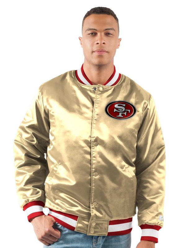 SAN FRANCISCO 49ERS ACE STARTER SATIN JACKET