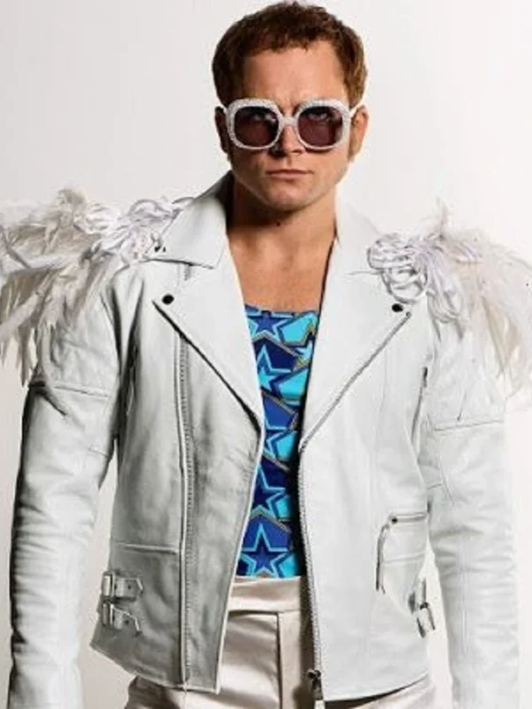 Singer Rocketman Shoulder Feather Taron Egerton Jacket