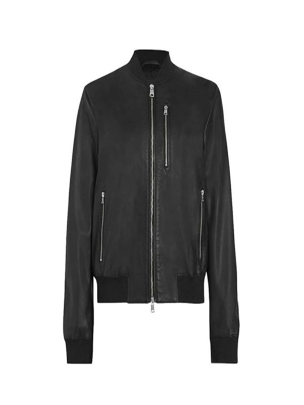 Women Black Bomber Jacket