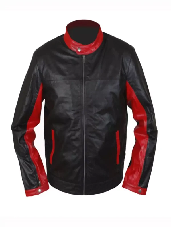 Batman The Dark Knight Red Cafe Racer Biker Jacket