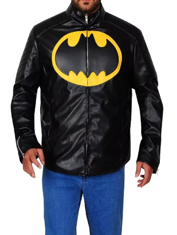 Black & Yellow Batman Lego Leather Jacket