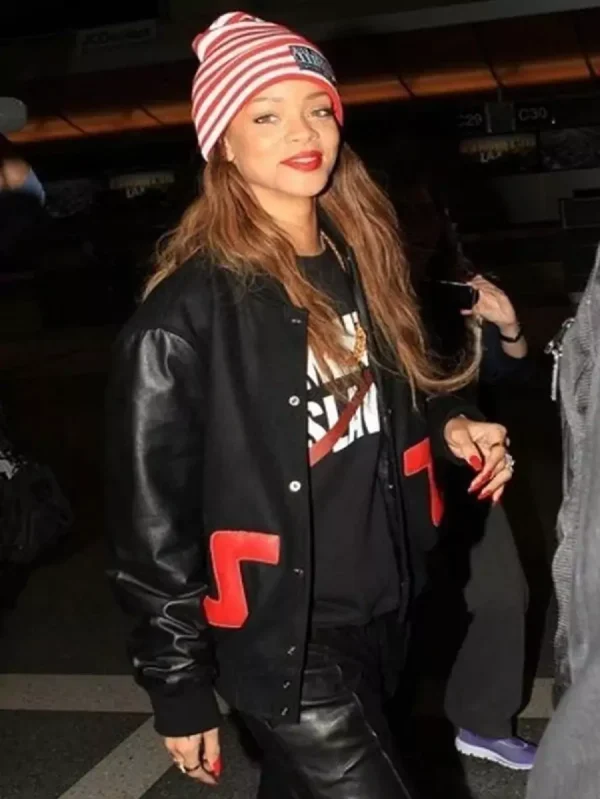 Rihanna Heart Shaped Varsity Jacket