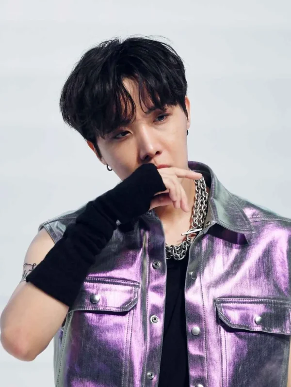 J-hope Shinny Fux Leather Vest