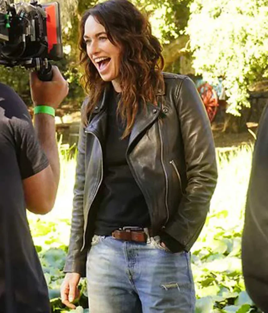 9 Bullets Lena Headey Black Biker Leather Jacket