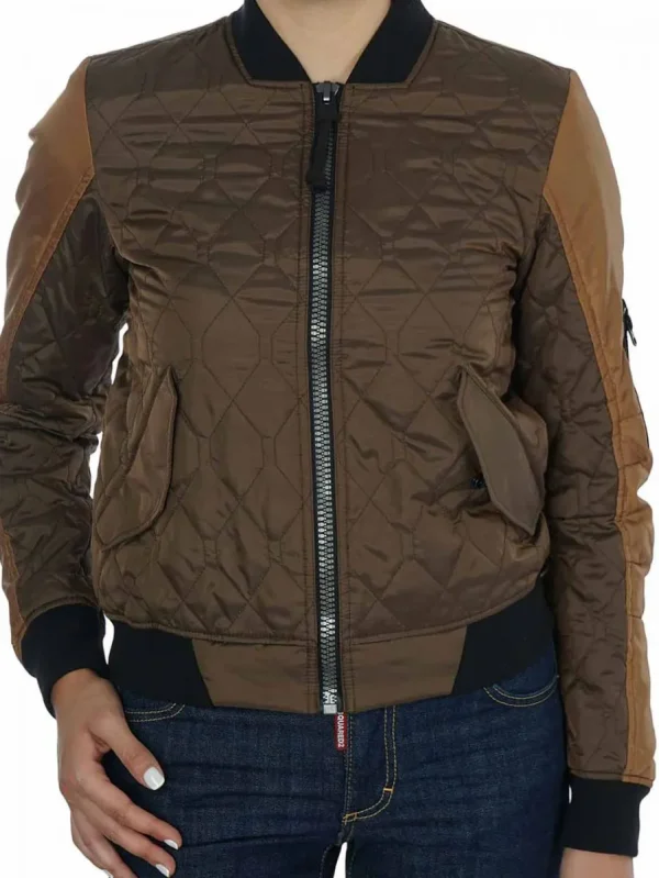 Agents of Shield Elizabeth Henstridge Quilted Bomber Jacket