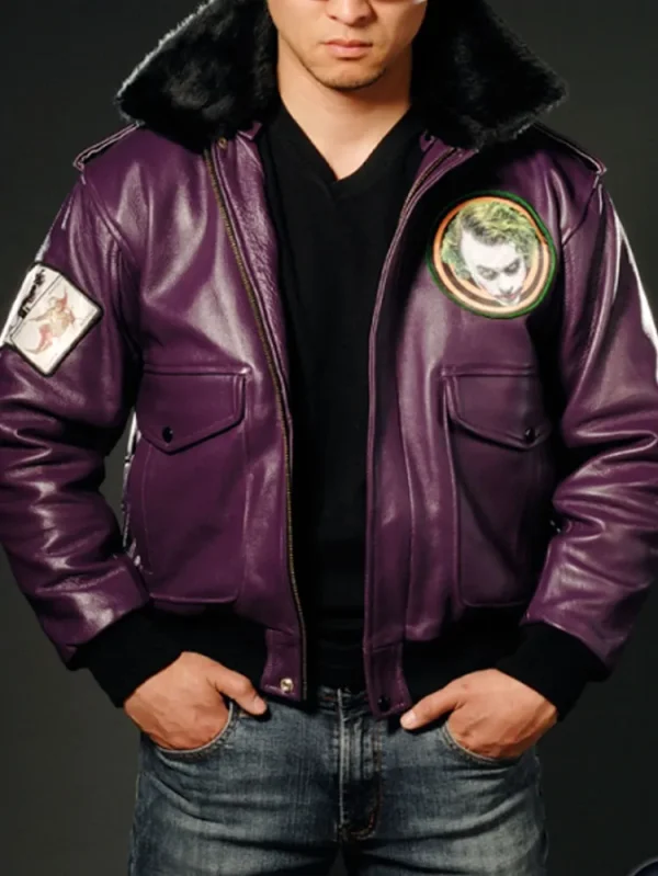 Batman Joker Goon Bomber Leather Jacket