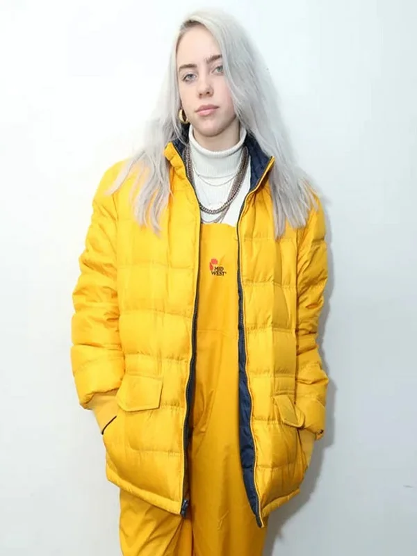 Billie Eilish Yellow Puffer Jacket