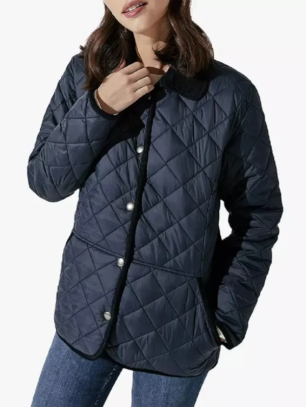 Crew Clothing Quilted Navy Jacket