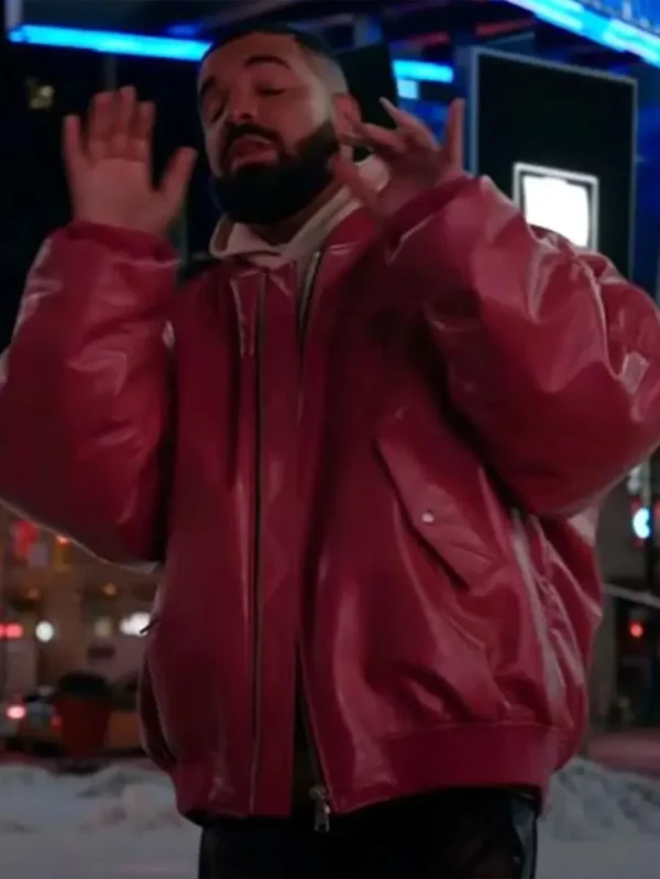 Drake Pink Leather Jacket