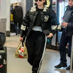 Dua Lipa Ny Black Puffer Jacket