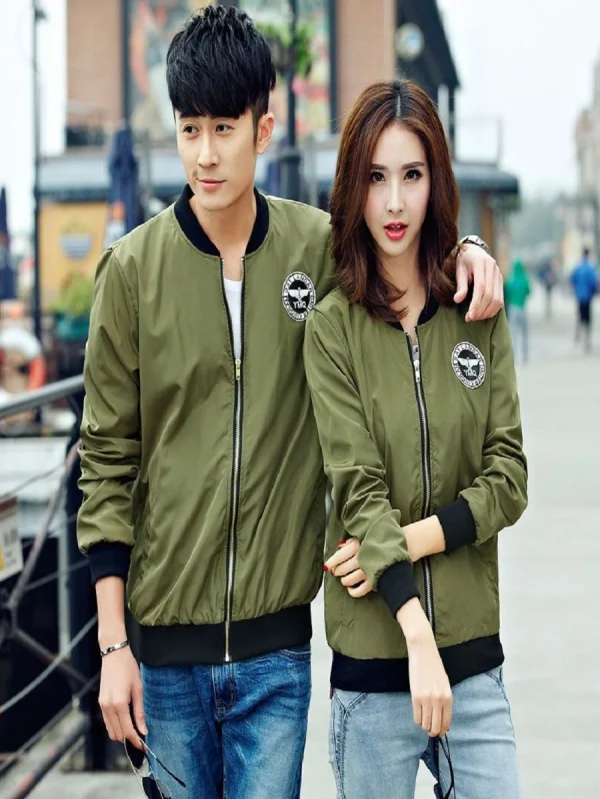 Green Cotton Couple jacket