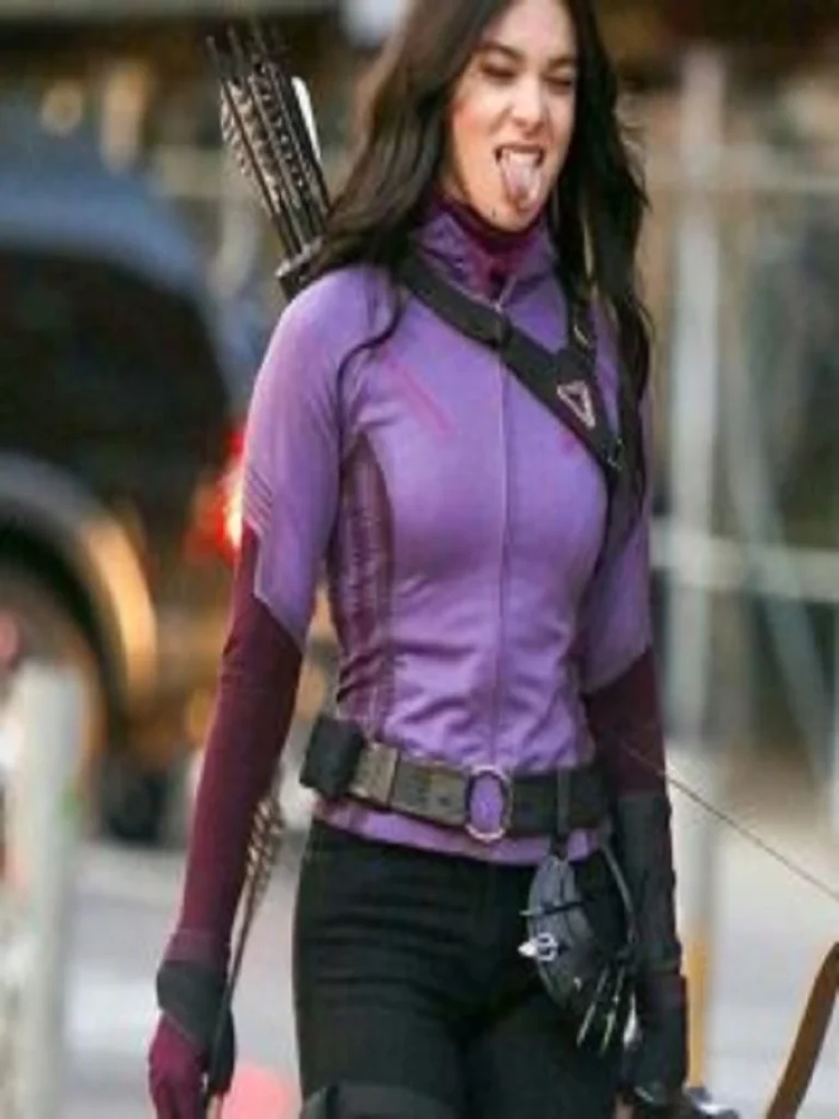 Hailee Steinfeld Hawkeye Purple Leather Jacket