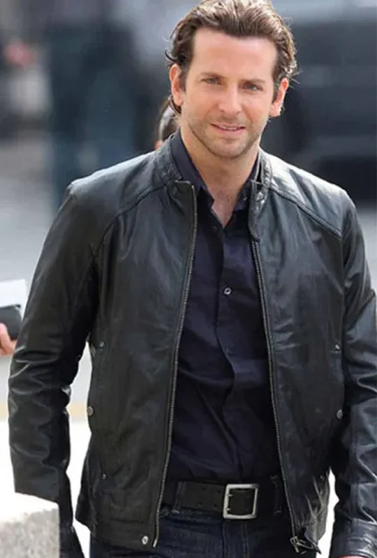 Impressive Bradley Cooper Leather Jacket