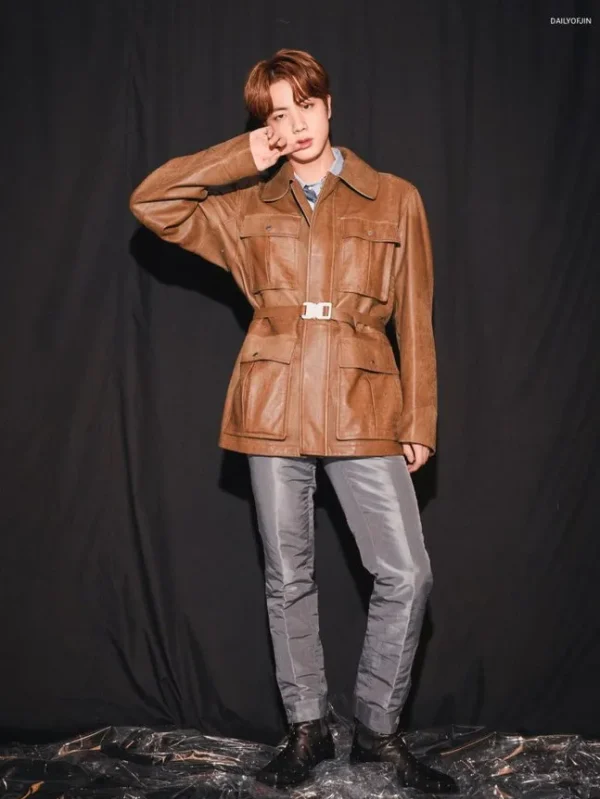 JIN`S CLASSIC BROWN LEATHER JACKET