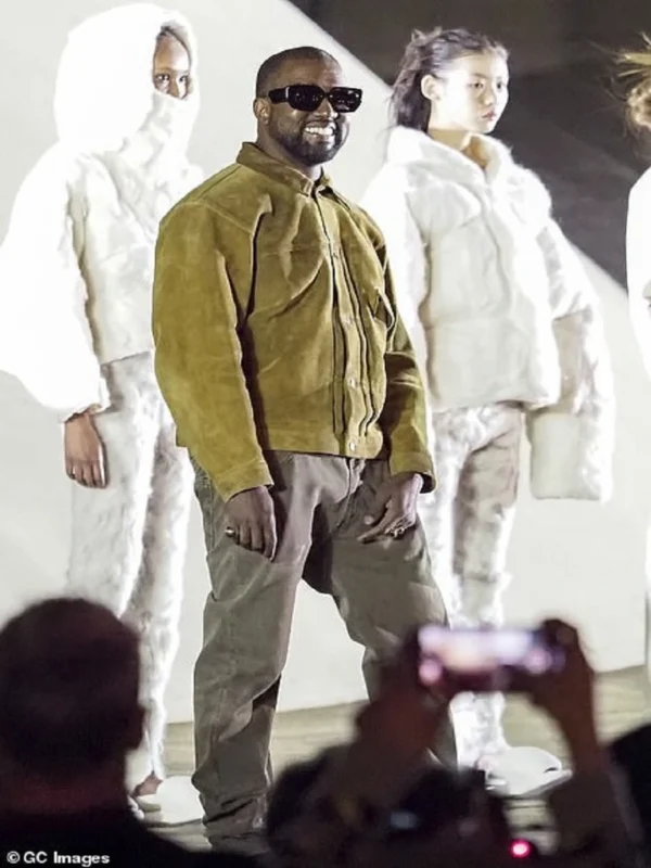 Kanye West Green Suede Leather Jacket