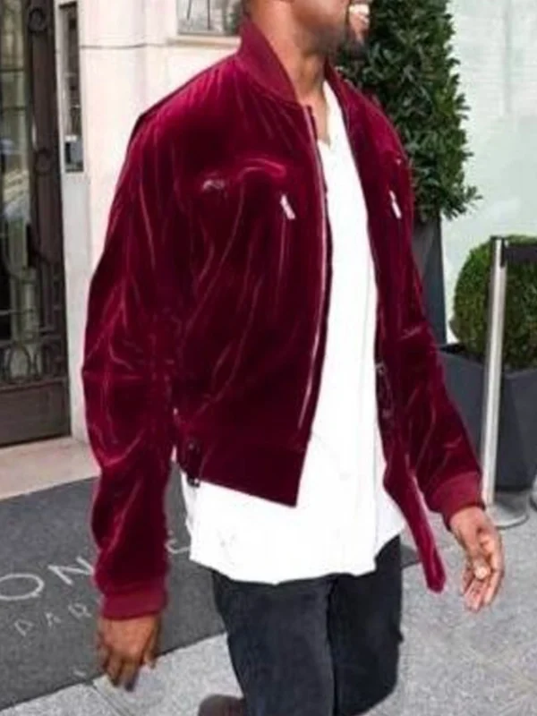 Kanye West Red Velvet Jacket