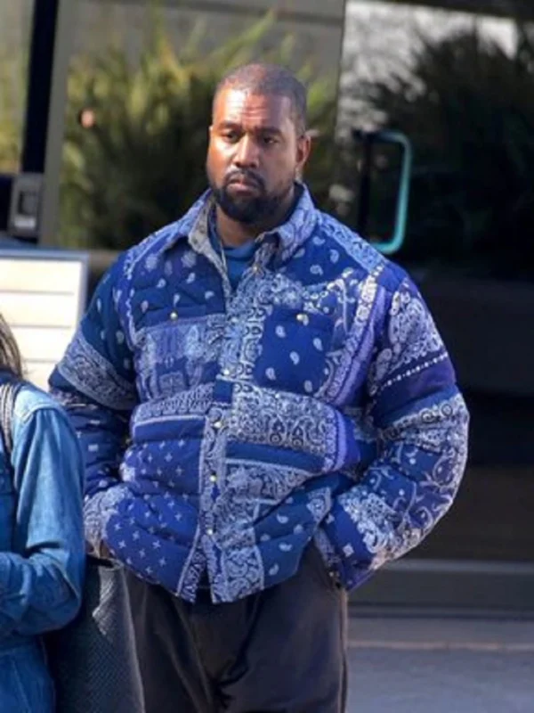 Kayne West Blue Puffer Jacket