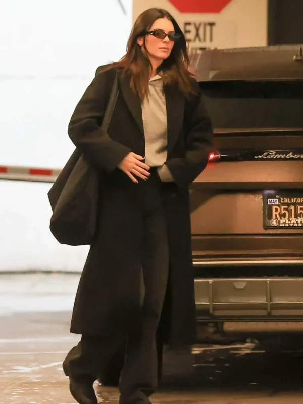 Kendall Jenner Black Trench Coat