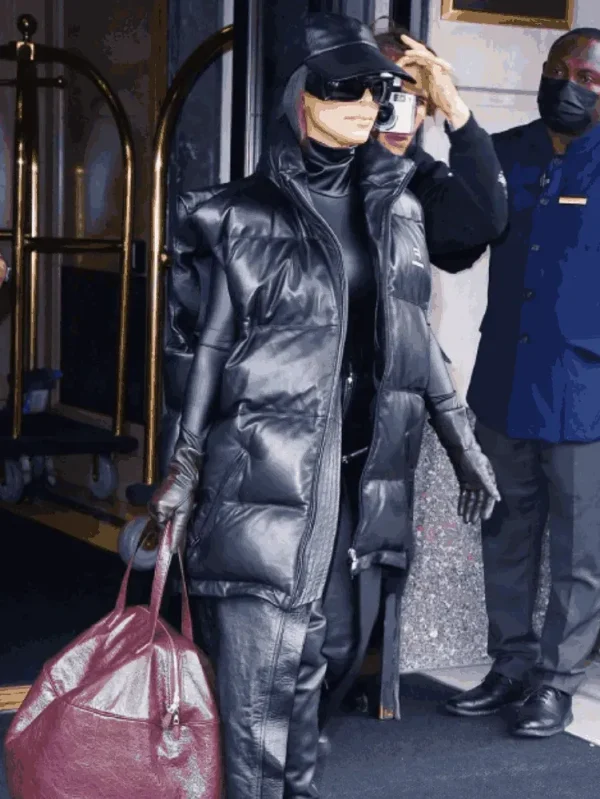 Kim Kardashian Black Puffer Jacket