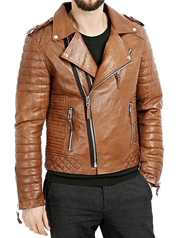 Men's Boda Skins Kay Michaels Leather Biker Jacket