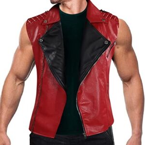 Men's Chris Hemsworth Brando Motorcycle Leather Biker Vest