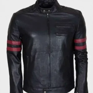 Mens Red Stirpe Mayhem Retro Black Jacket