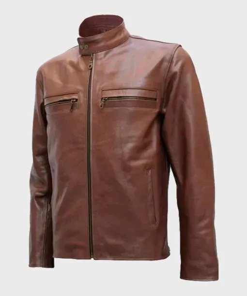 Mens Style Brown Leather Jacket