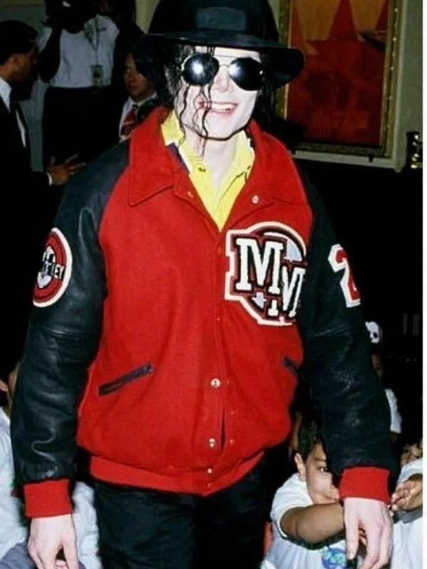 Michael Jackson Mickey Mouse Wool Varsity Jacket