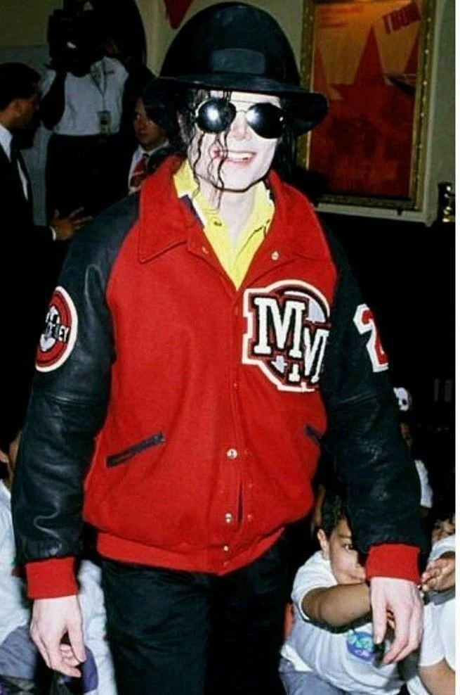 Michael Jackson Mickey Mouse Wool Varsity Jacket