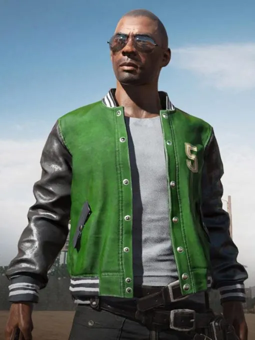 PUBG Green Varsity Jacket