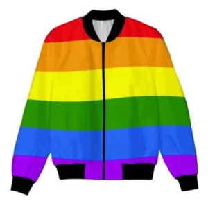 Rainbow LGBTQ Flag Skull Logo Fleece Jacket