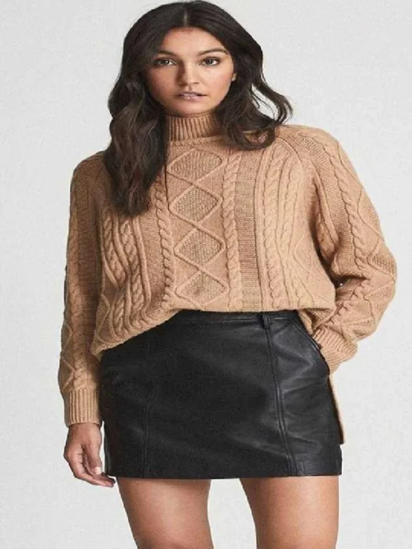 Reiss Eliza Leather Mini Skirt