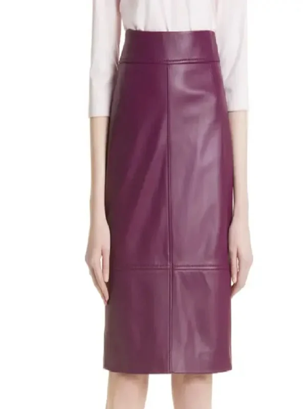 Selrita Leather Pencil Skirt