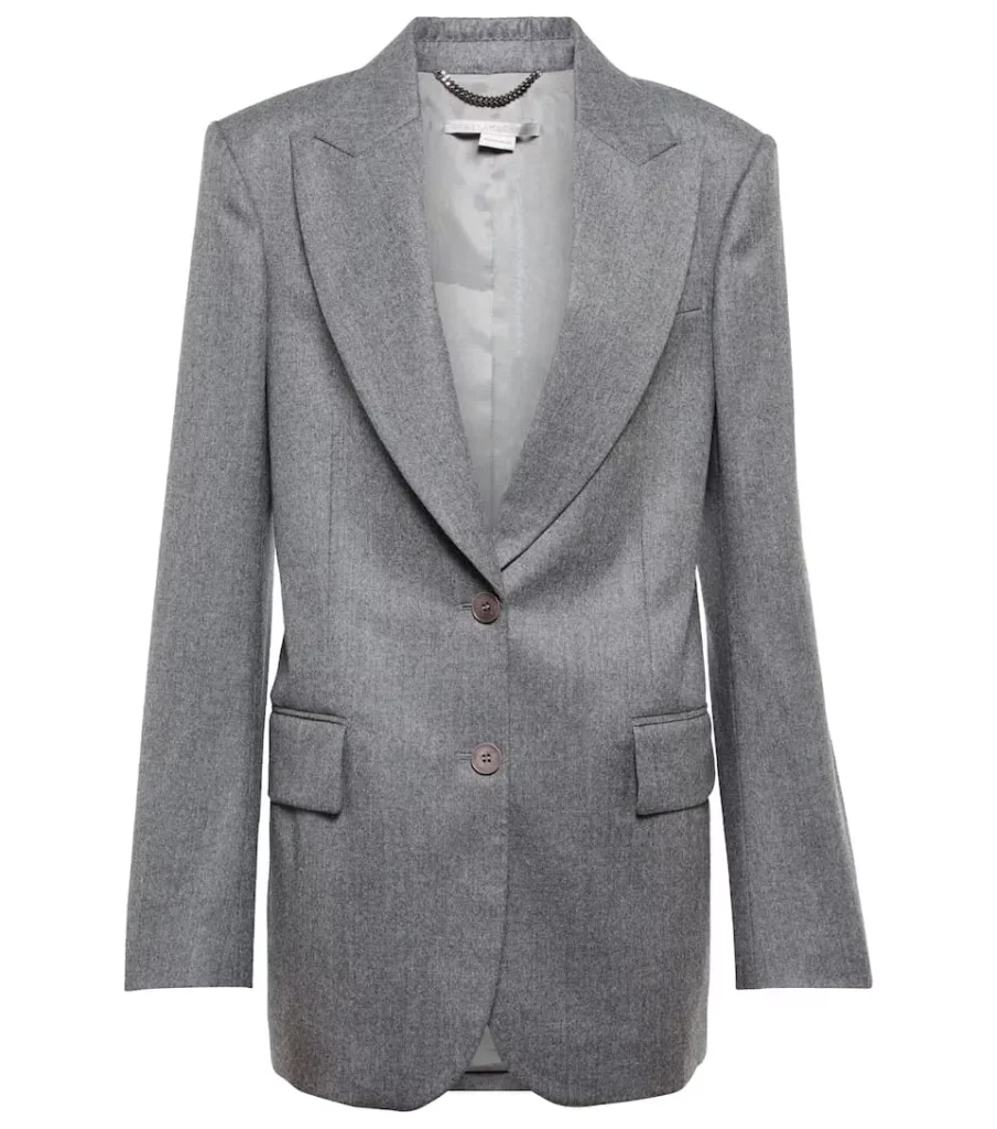 Stella Mccartney Wool Flannel Blazer Coat