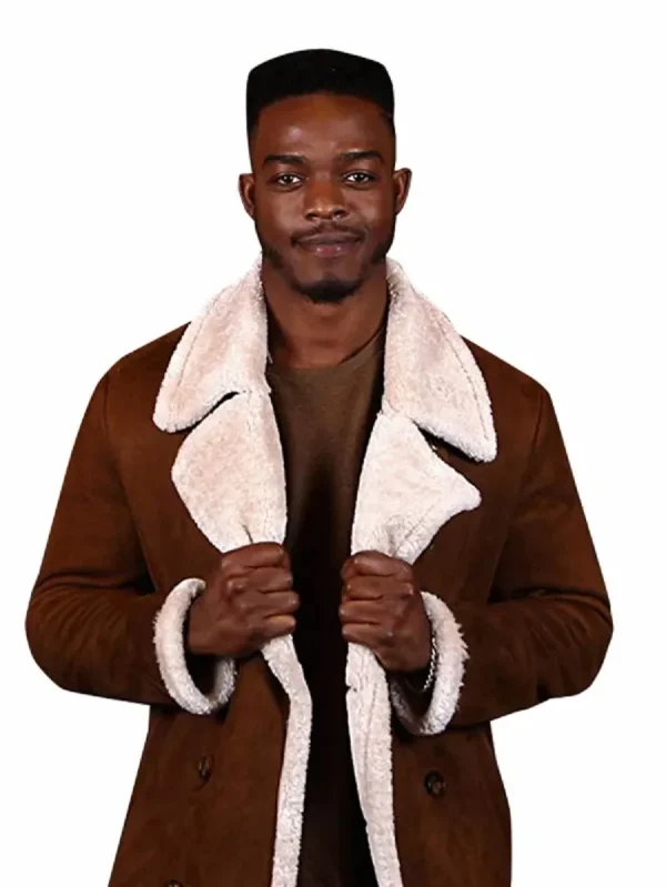 Stephan James Brown Coat