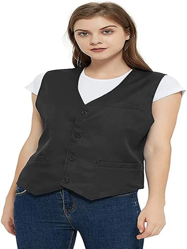 TOPTIE Button Vest Work Wear Uniform Vest