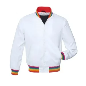 Men’s White Varsity Jacket