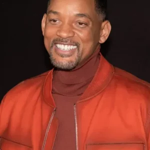 Will Smith Bel-Air Orange Leather Jacket