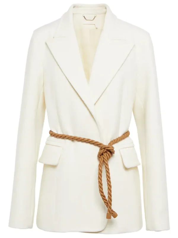 Women's Belted Wool Blazer Coat