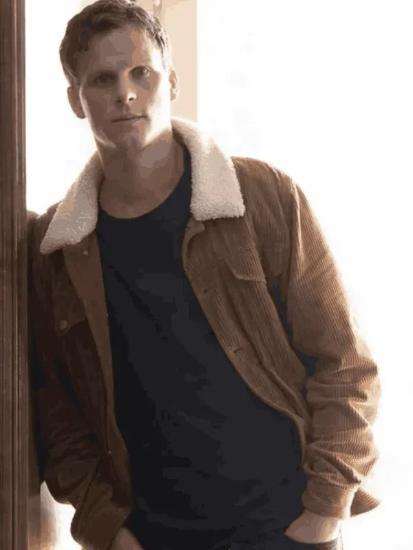 Young Wallander Adam Pålsson Brown Jacket