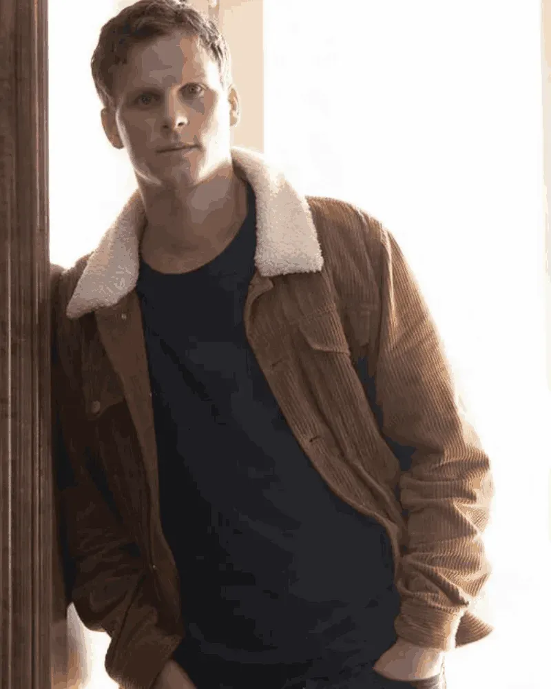 Young Wallander Adam Pålsson Brown Jacket