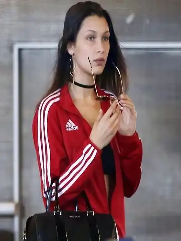 Bella Hadid Bomber red jacket